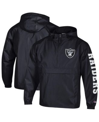 タ*ケ様 19ss N.HOOLYWOOD ミリタリーレインパーカー 黒 Champion Men's Black Las Vegas Raiders Packable Hooded Windbreaker