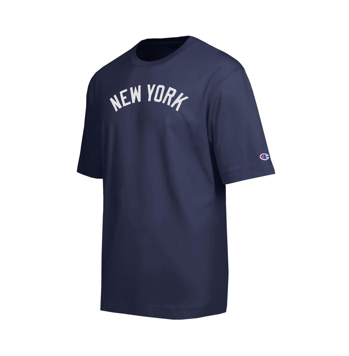 Мужская футболка Champion Navy New York Yankees All Star Chenille Wordmark — фото 2