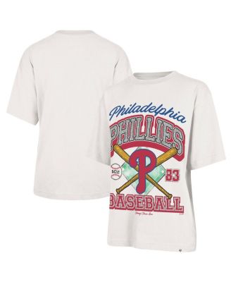 Stoney Clover Lane X Women's Sand Philadelphia Phillies Crossover Base Foundation T-Shirt