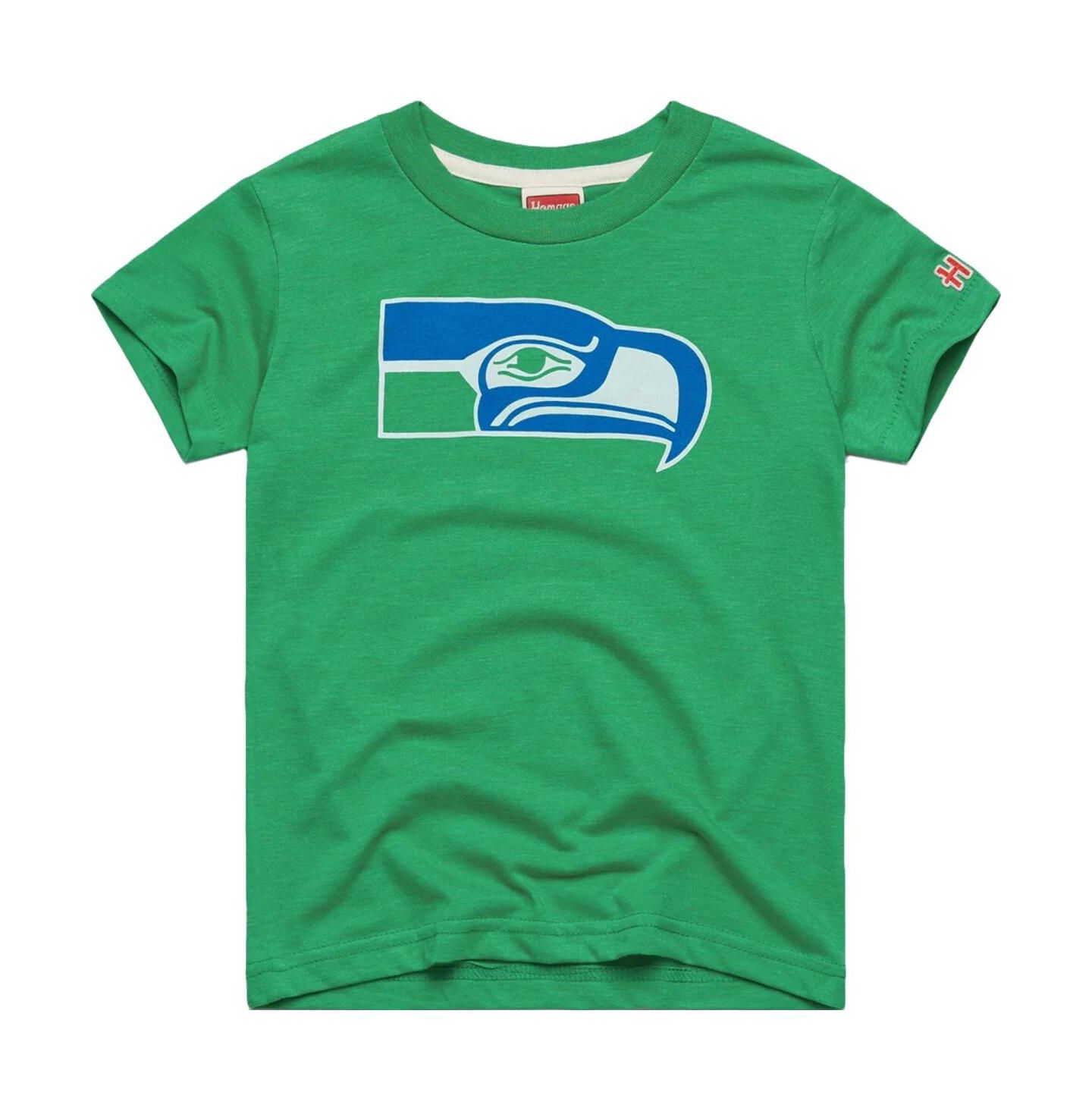 Детская футболка Homage Green Seattle Seahawks 1976 Tri-Blend — фото 1