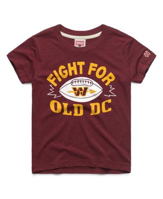 Toddler Burgundy Washington Commanders Fight For Old DC Logo Tri-Blend T-Shirt
