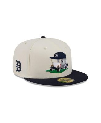 Men's Cream/Navy Detroit Tigers Bullpen Cart 59FIFTY Fitted Hat
