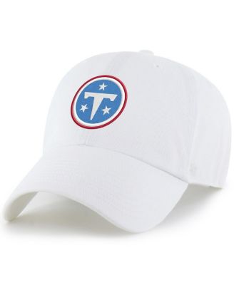 Men's White Tennessee Titans Primary Logo Clean Up Adjustable Hat