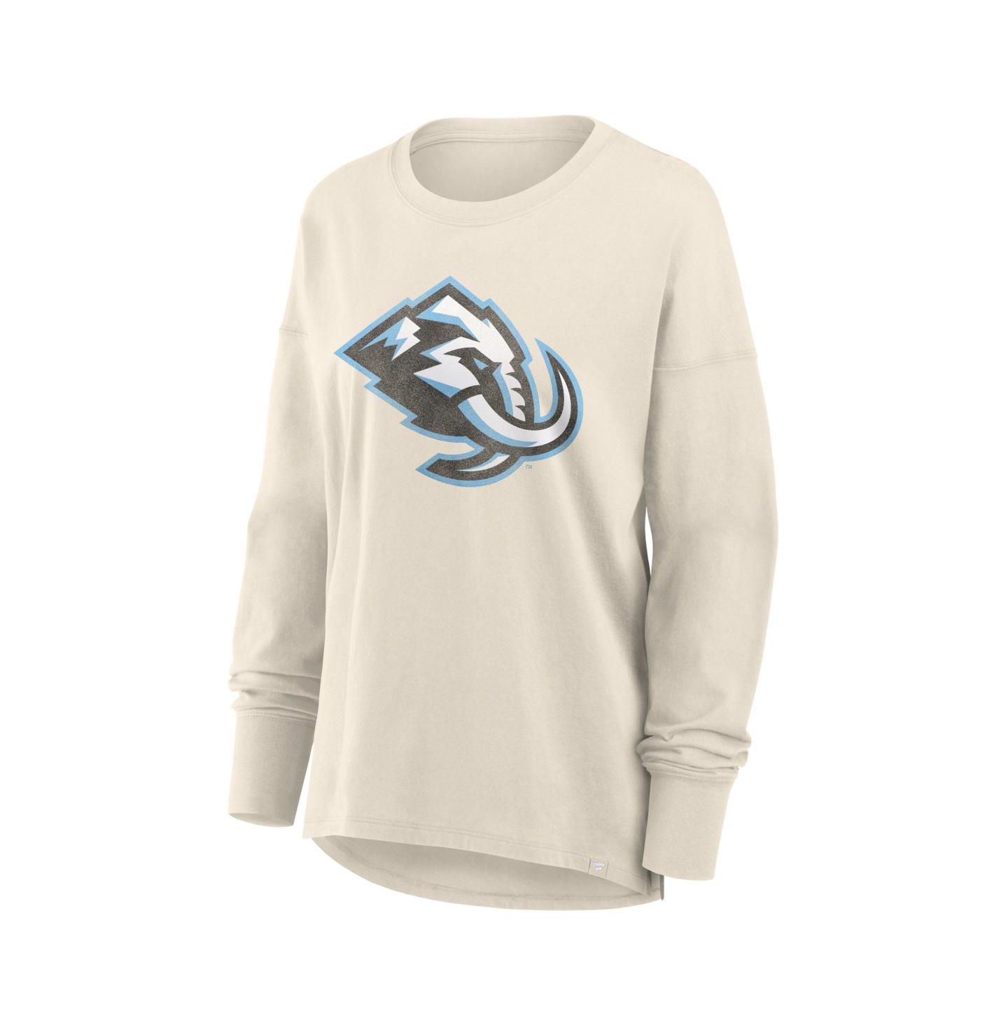 Женская футболка Fanatics Cream Utah Mammoth Distressed Logo Long Sleeve — фото 2