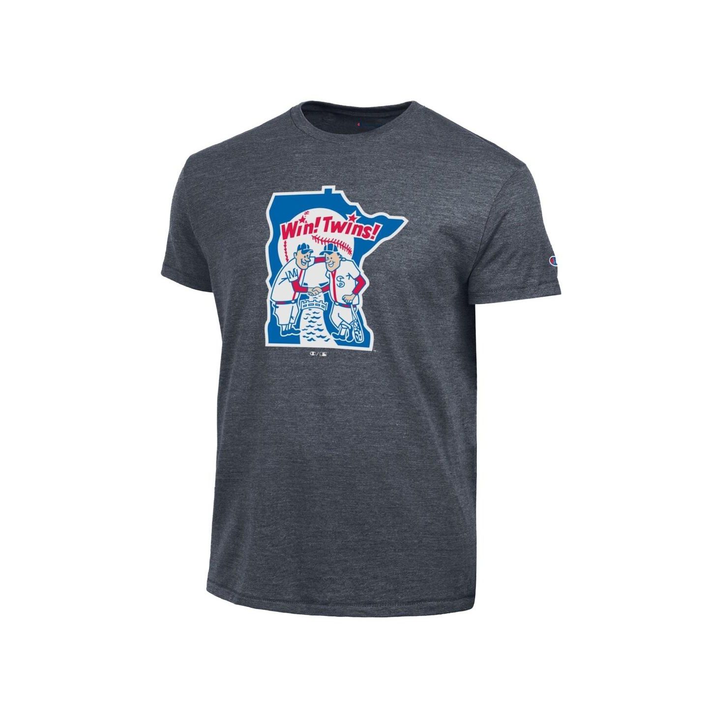 Мужская футболка Champion Navy Minnesota Twins Cooperstown Logo Tri-Blend — фото 2