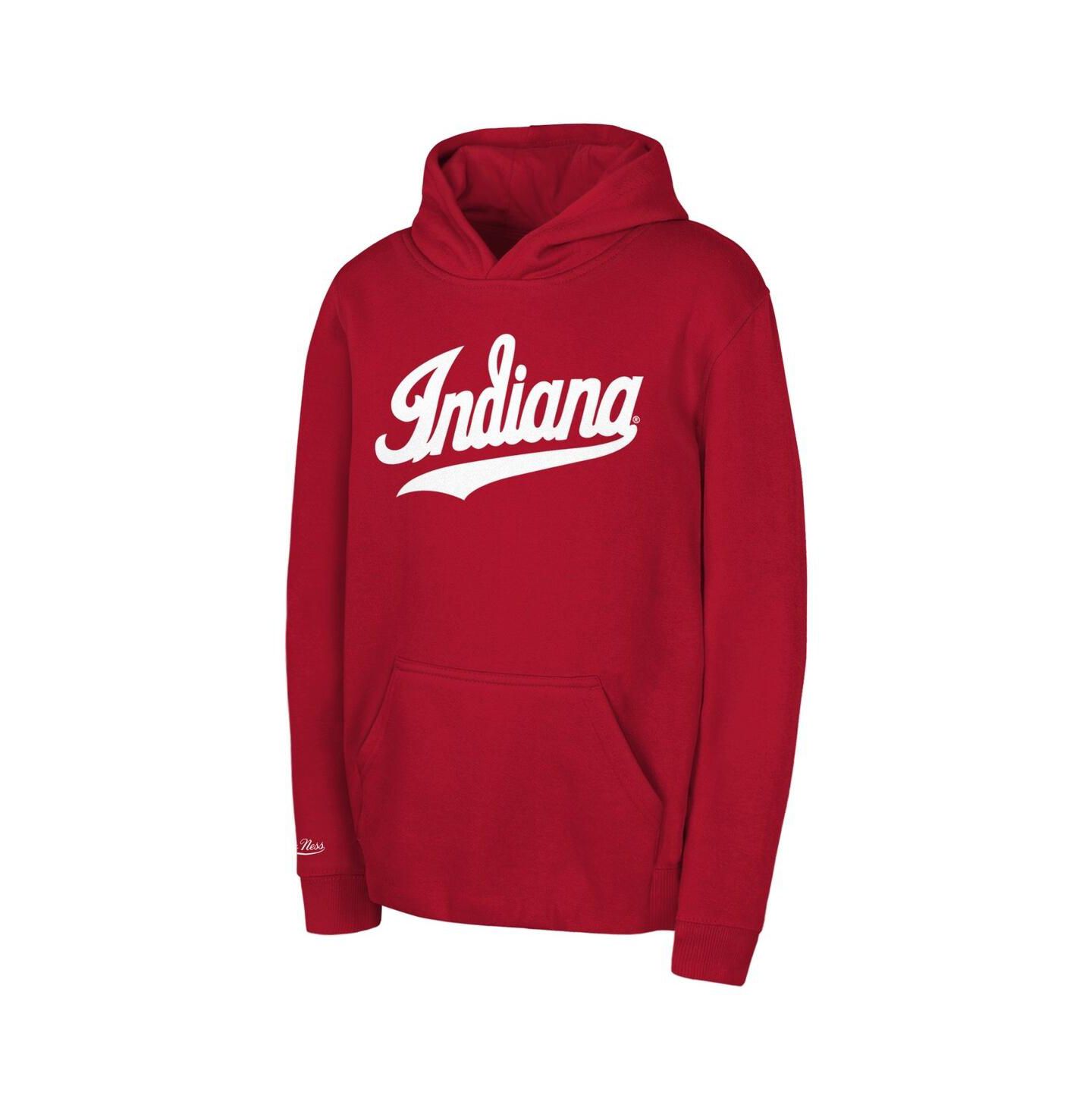 Детское худи Mitchell & Ness Crimson Indiana Hoosiers Throwback Wordmark — фото 1