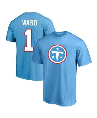 Men's Cameron Ward Light Blue Tennessee Titans Big & Tall Name & Number T-Shirt