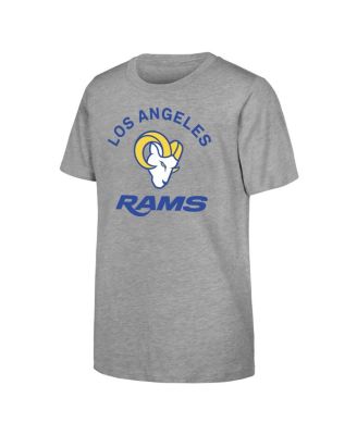 Big Boys and Girls Gray Los Angeles Rams Play Action Short Sleeve T-Shirt