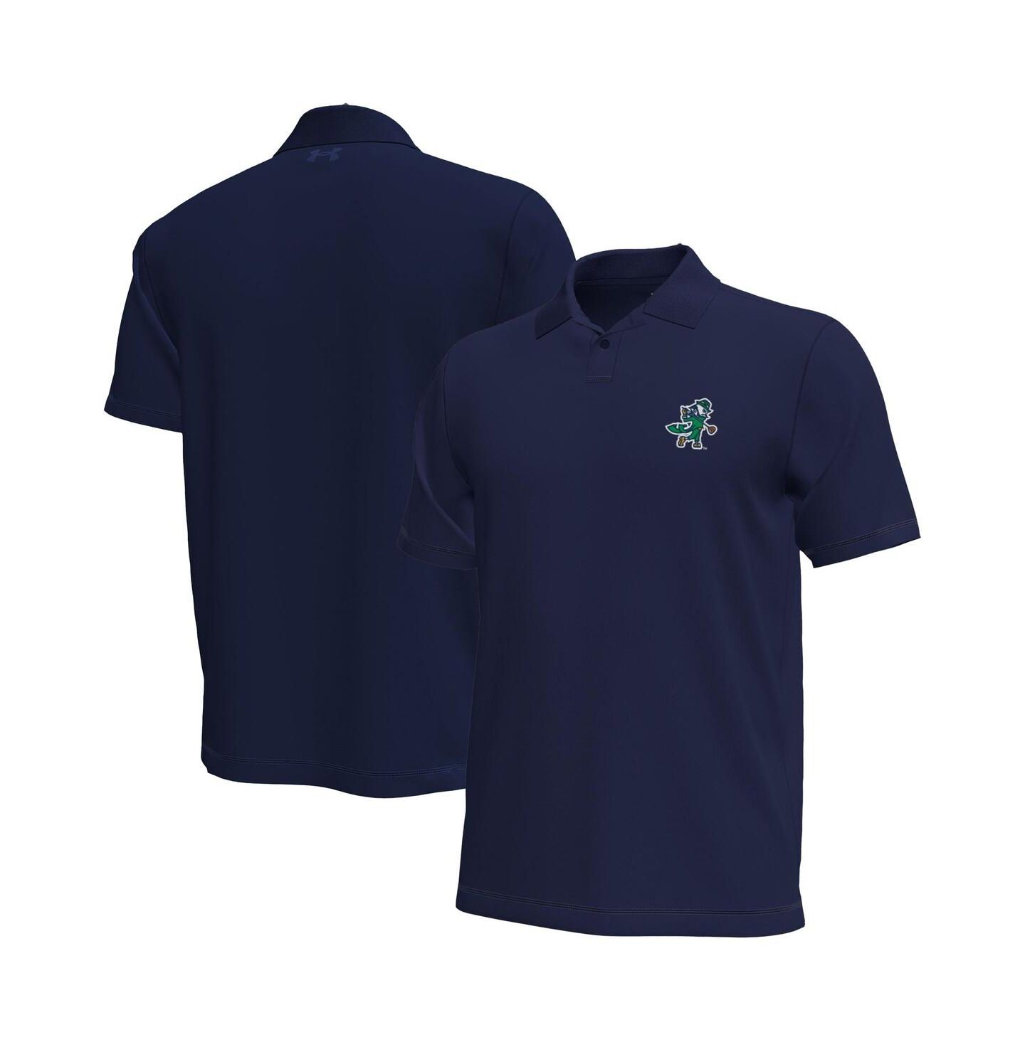Мужская лёгкая рубашка-поло Under Armour Notre Dame Fighting Irish Golf Leprechaun, Navy — фото 1