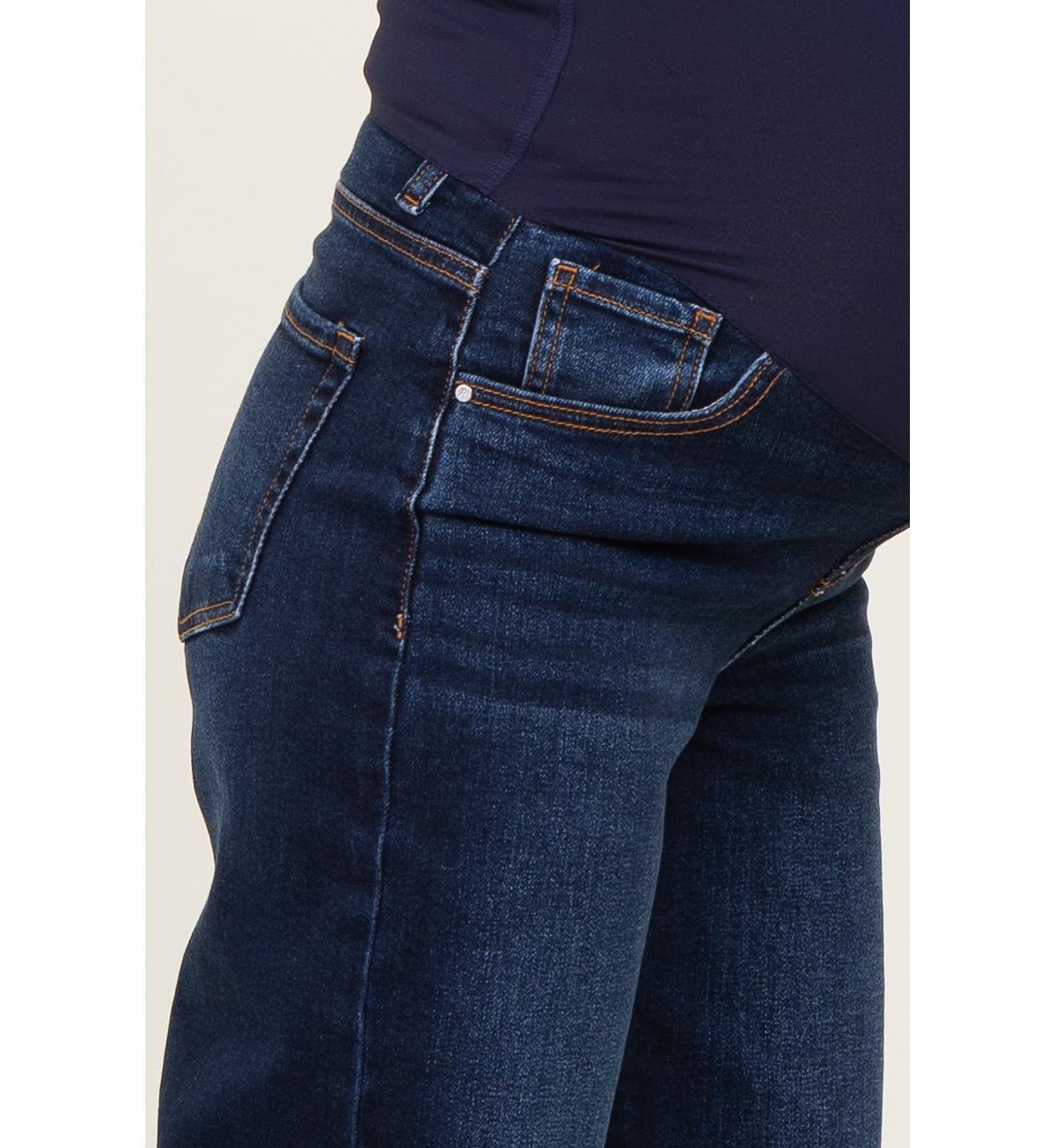 Pinkblush Maternity Navy Dark Wash Wide Leg Jeans