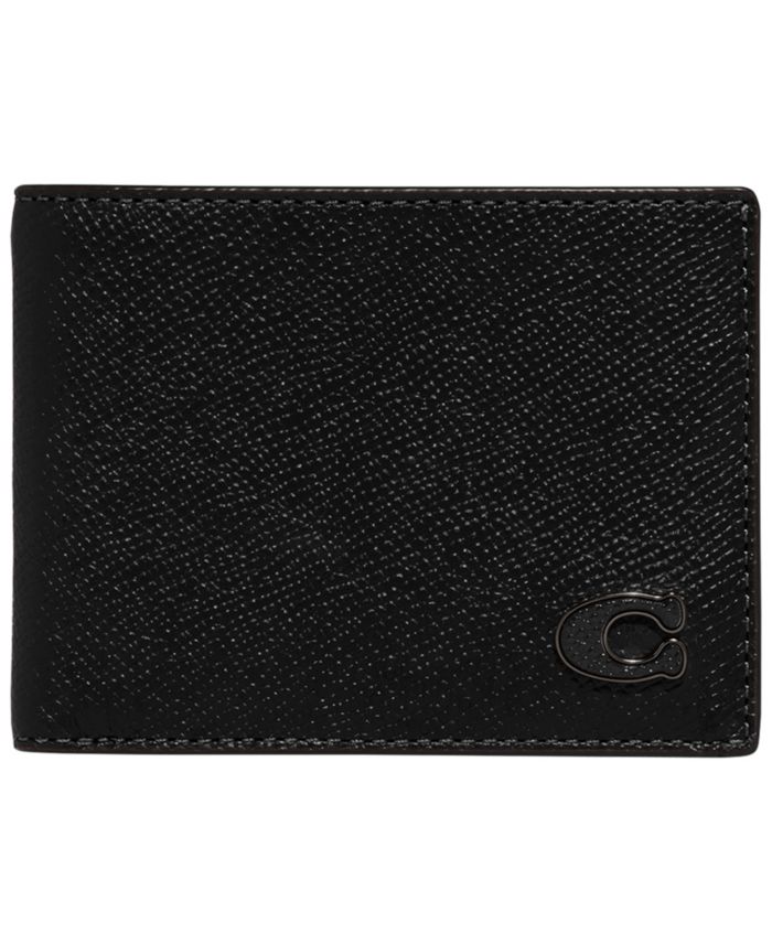COACH Men's Leather Slim Billfold Wallet