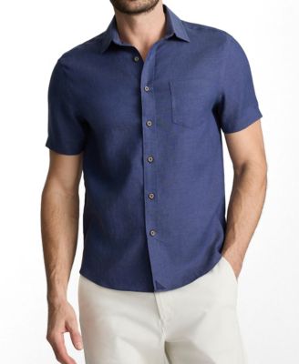 Men's Regular Fit Wrinkle Resistant Linen Cameron Button Up Shirt