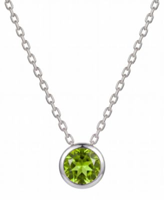 Garnet (1 ct. t.w.) Pendant Necklace in Sterling Silver (Also Available in Amethyst, Blue Topaz, Citrine, & Peridot)