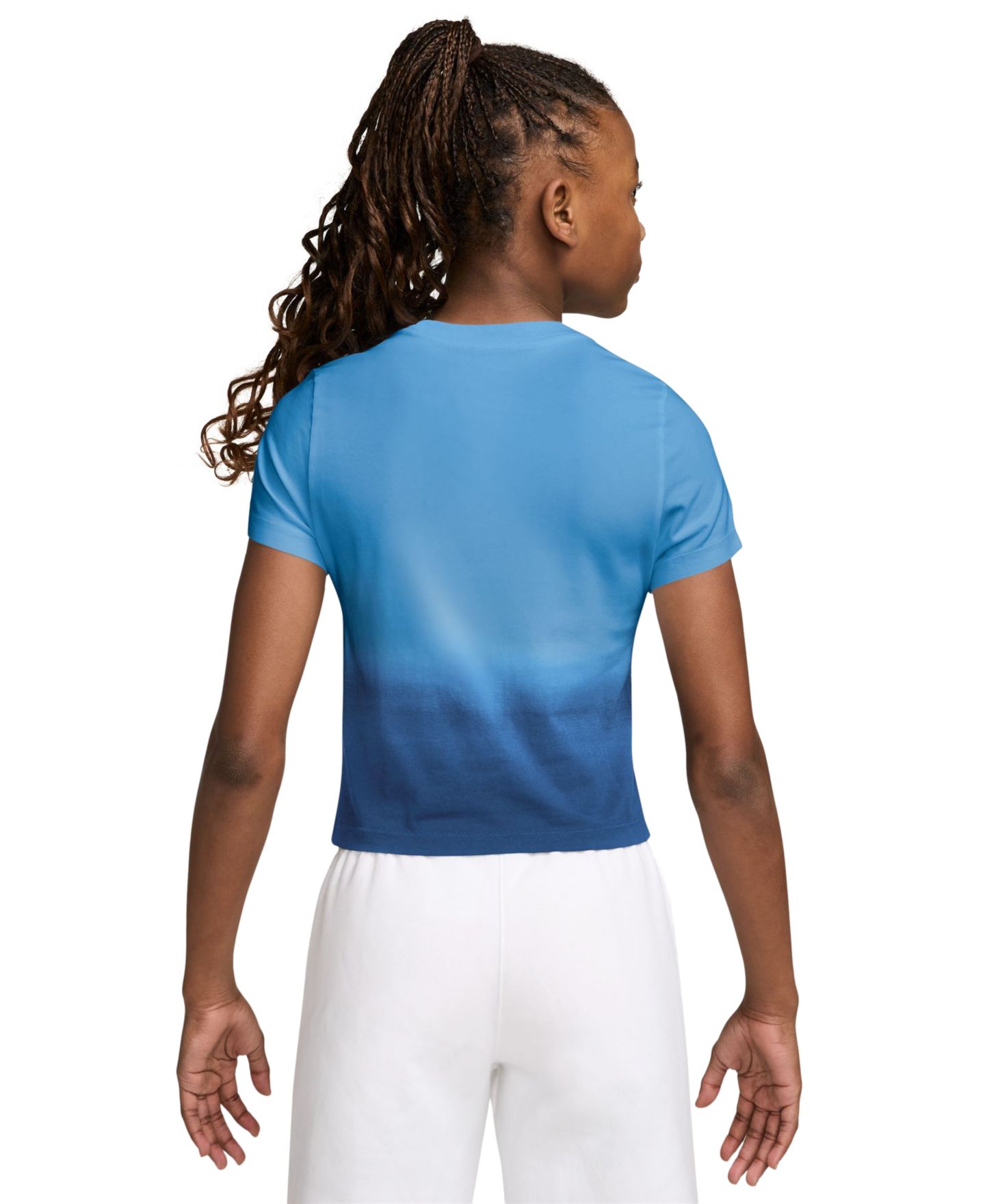 Футболка Nike Sportswear Short-Sleeve T-Shirt для девочек, цвет: Синий — фото 3