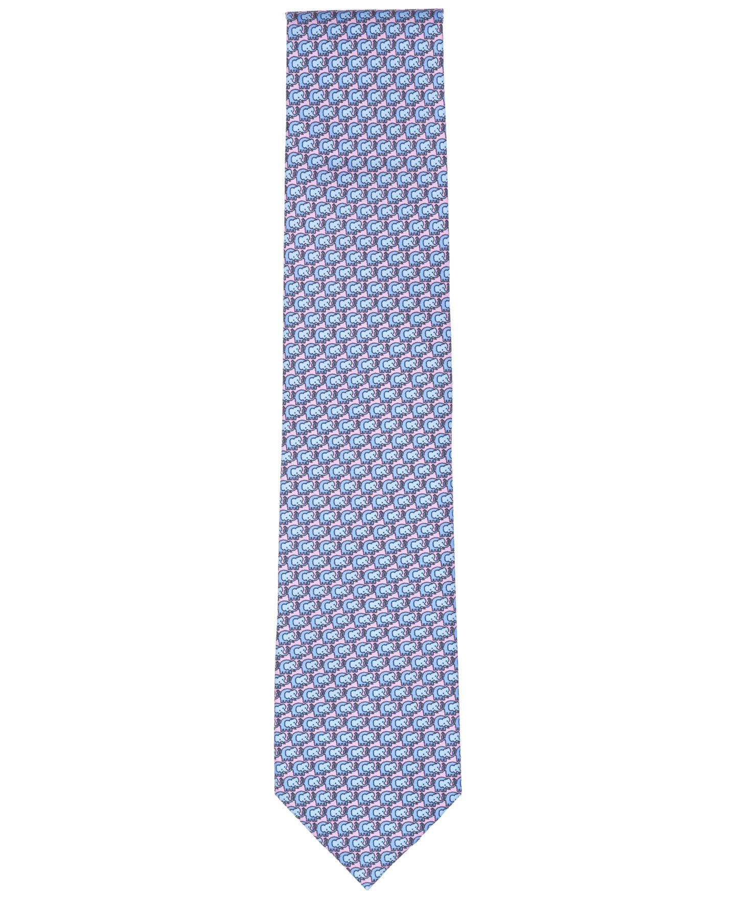 Мужской галстук Club Room Neat Pattern Silk Tie, цвет: Розовый — фото 2