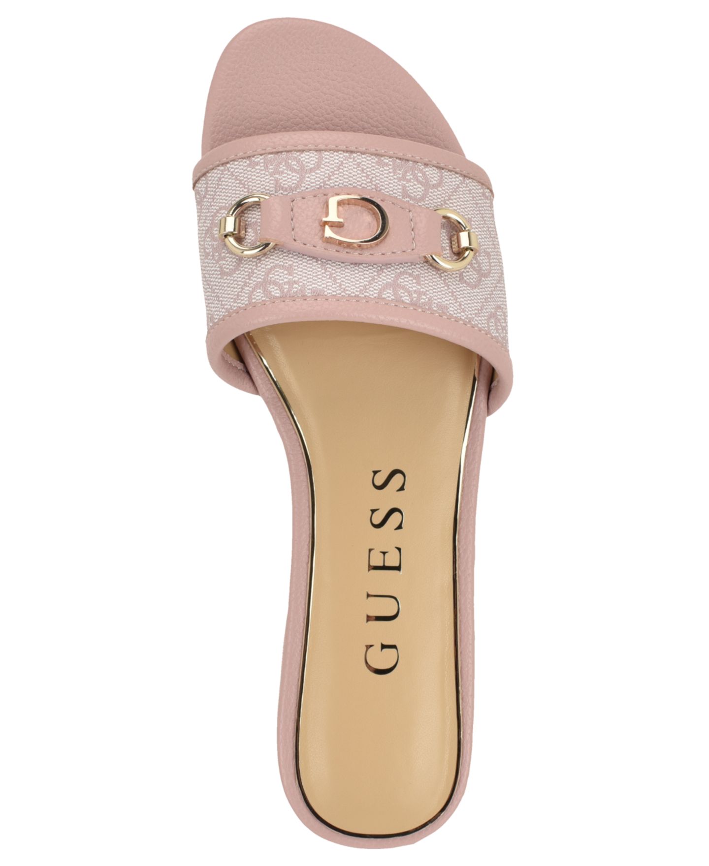 Женские сандалии GUESS Hammin G Hardware Slip-On Flat, цвет: Светлый розовый — фото 4