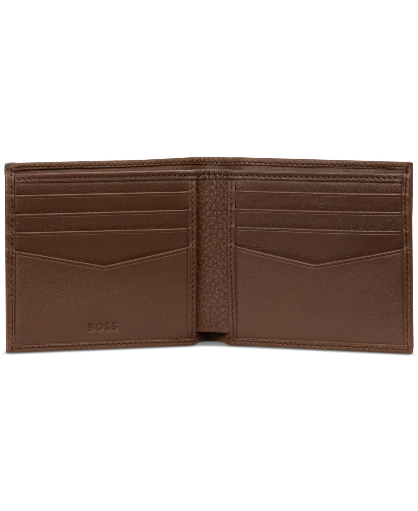 Мужской кошелёк Hugo Boss New Crosstown Bifold Leather Wallet, цвет: Средний коричневый — фото 2