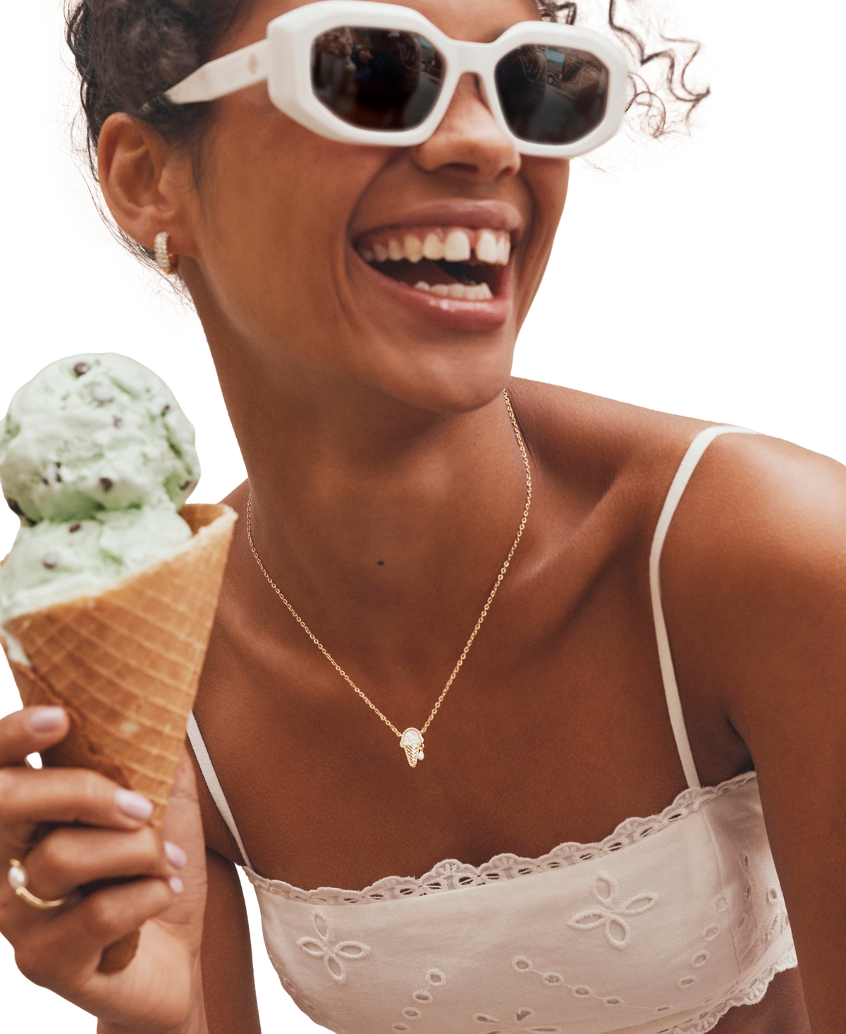 Kendra Scott Imitation Pearl Ice-Cream Short Pendant Necklace