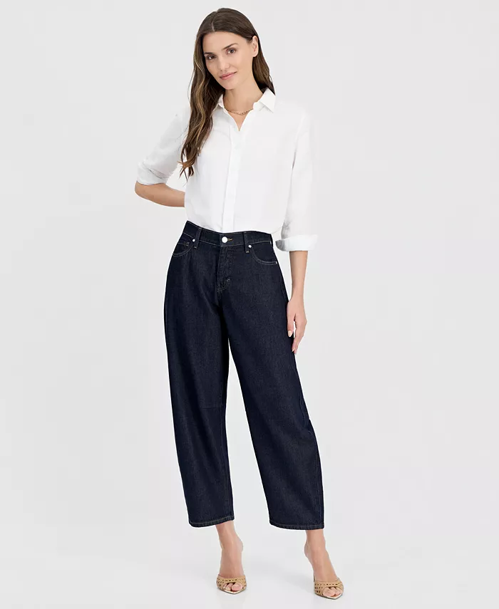 Women's Mid-Rise Barrel-Leg Ankle Jeans - thumbnail 5