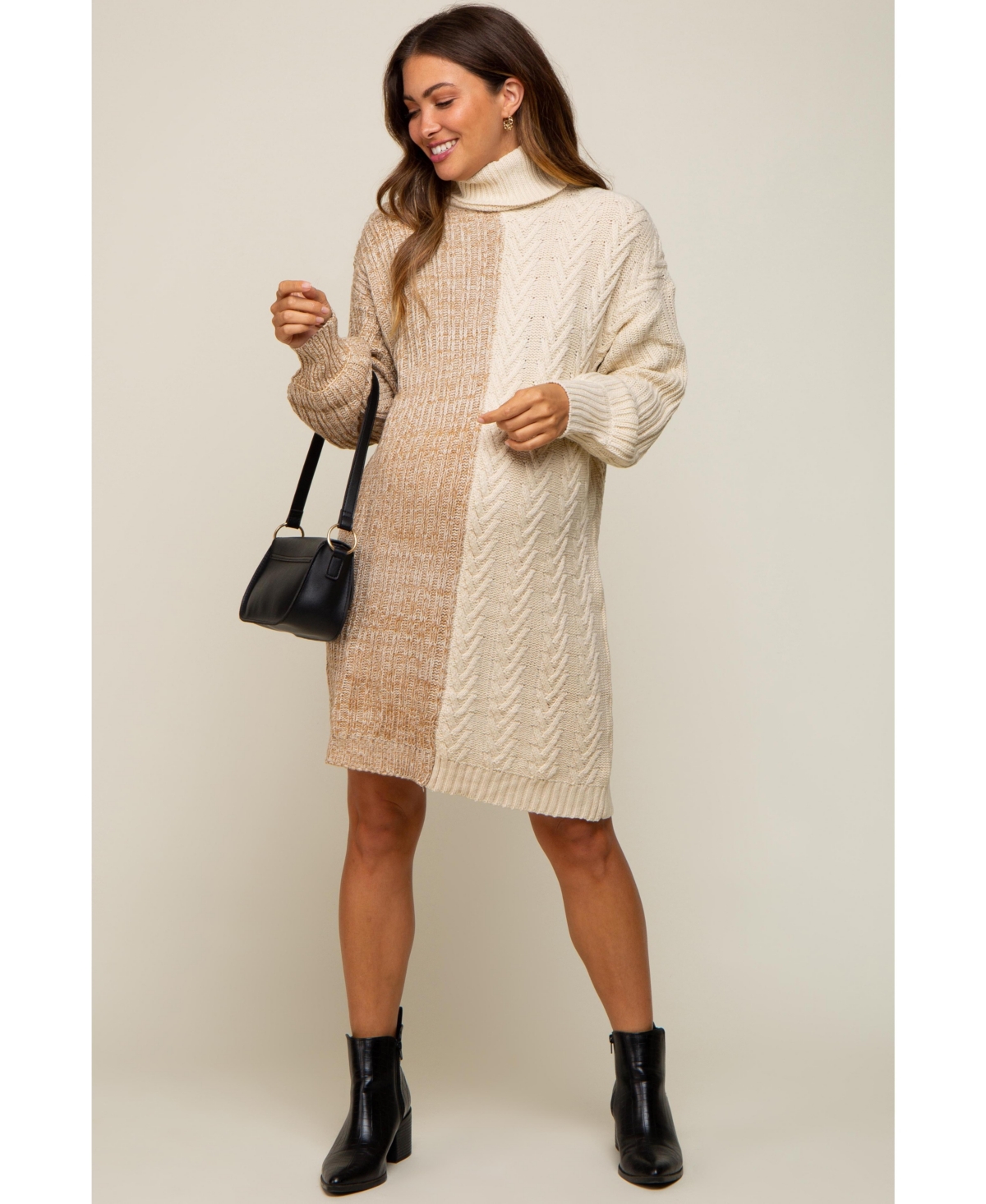 Pinkblush Maternity Turtleneck Sweater Dress