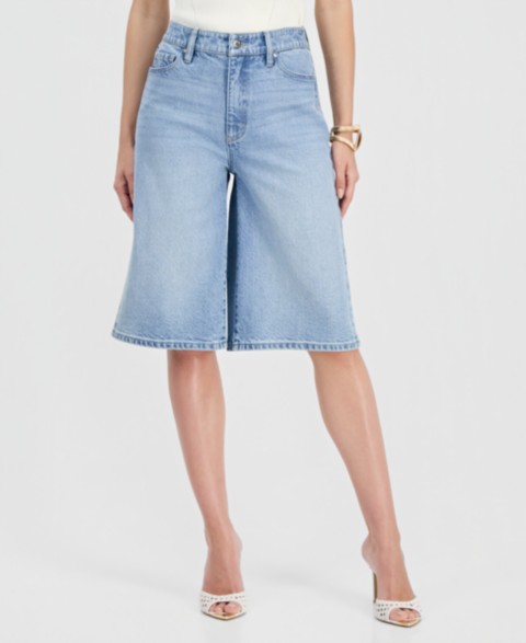 Женские I.N.C. International Concepts Women's High Rise Long Denim Shorts