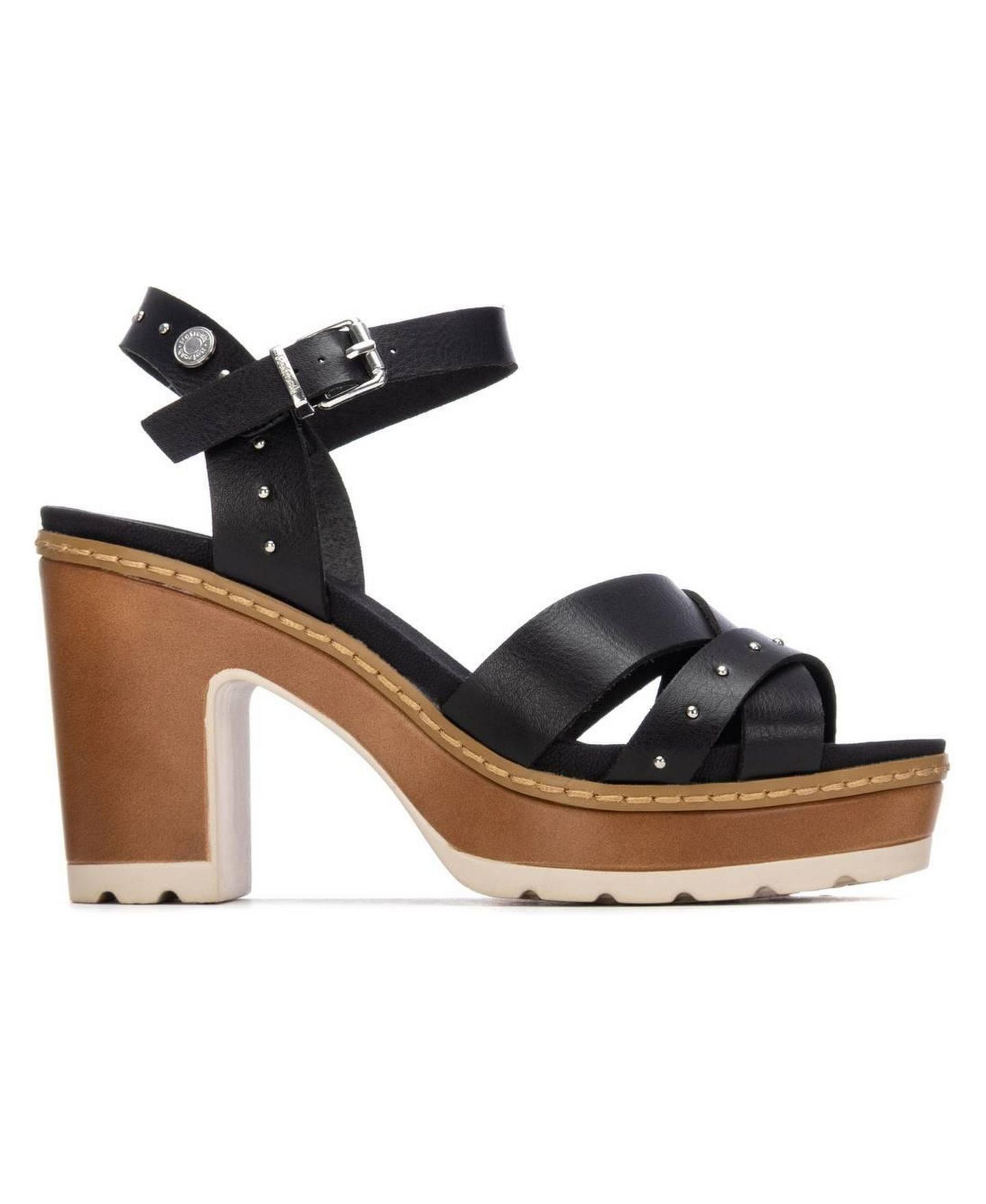 Женские сандалии XTI Refresh Collection Block Heel Strappy, цвет: Чёрный — фото 2