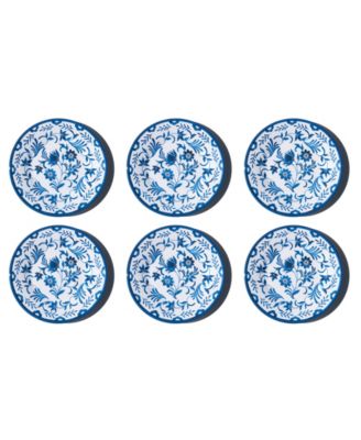 Medallion Flower NewWave Melamine Salad Plates, Set of 6