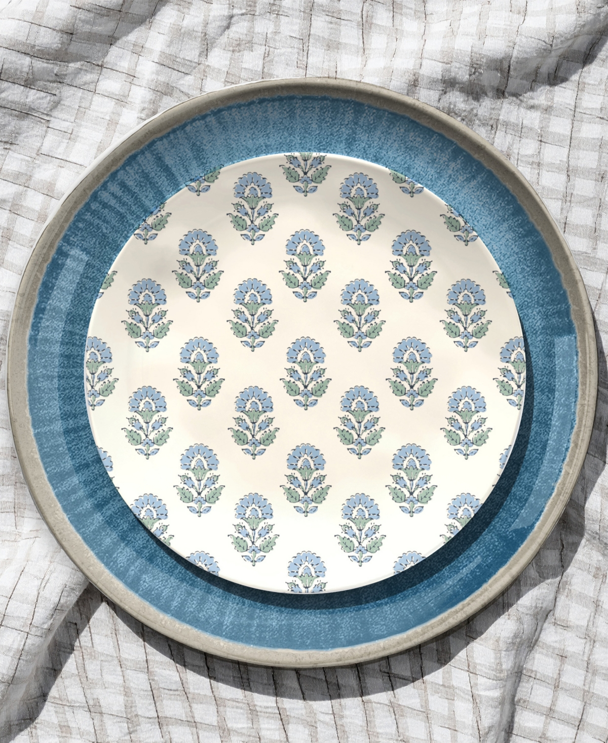 Abode Homewares Kashmir NewWave Melamine Salad Plates, Set of 6