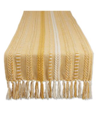 Braided Stripe Textured Table Runner, 15" x 108"