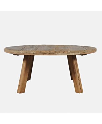 Reclamation 36" Round Rustic Reclaimed Solid Wood Coffee Table