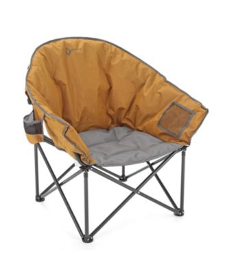2-Pack Oversized Heavy-Duty Club Folding Padded Moon Camping Chair with Cup Holder and Carrying Bag, Supports 330 lbs