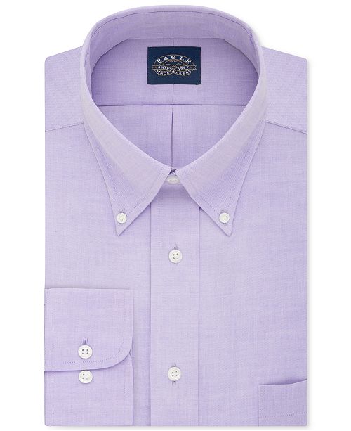 Eagle Men's ClassicFit Stretch Collar NonIron Solid Dress Shirt