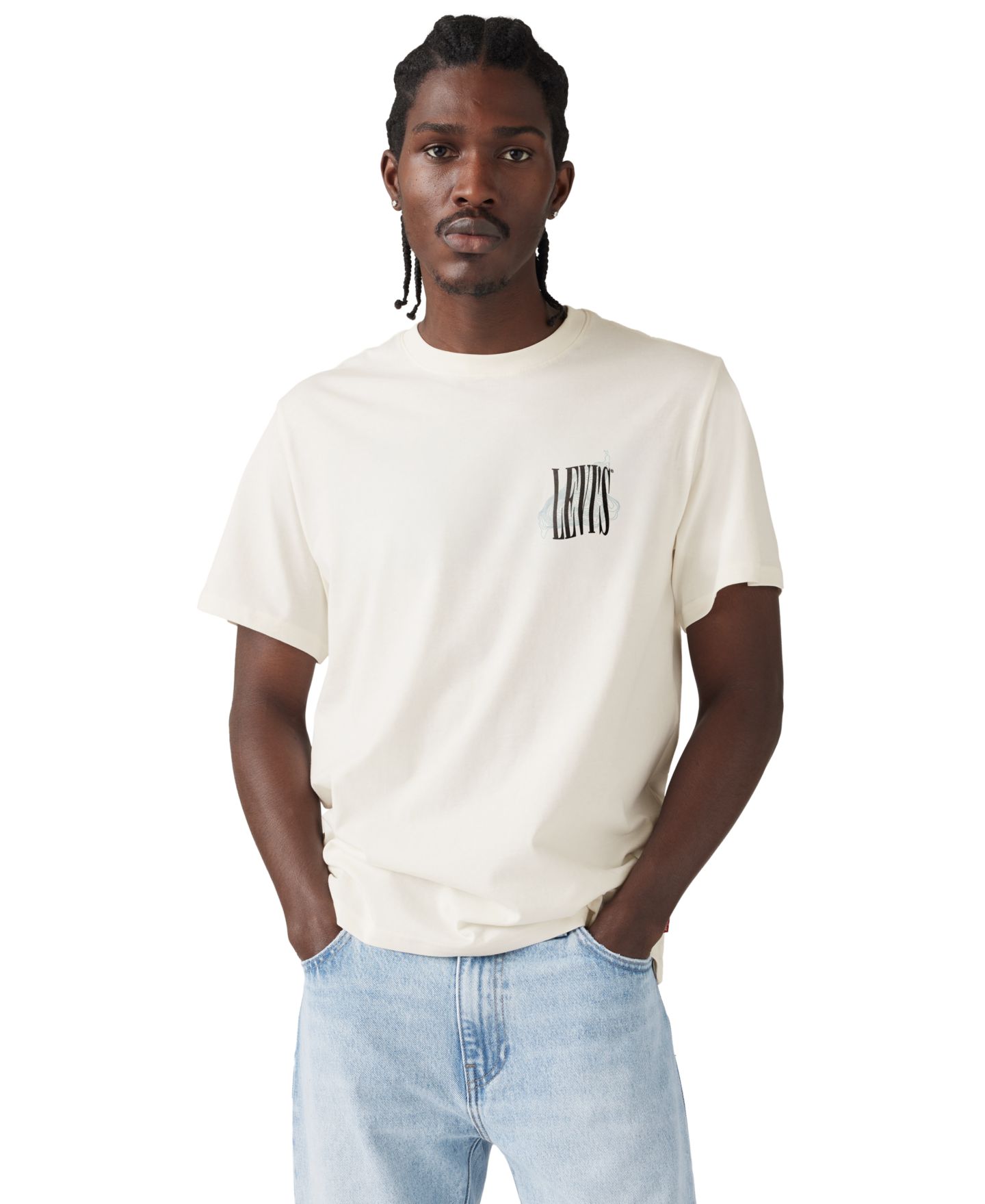 Мужская футболка Levi's Short-Sleeve Graphic, цвет: Egret — фото 2