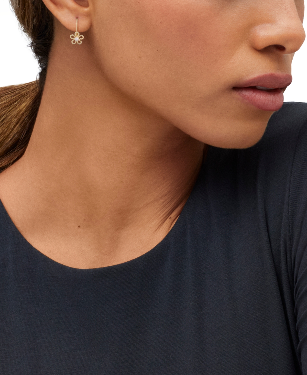 Macy's Cultured Freshwater Pearl (2.5-3mm) Earrings in 14k Yellow Gold-Plated Sterling Silver