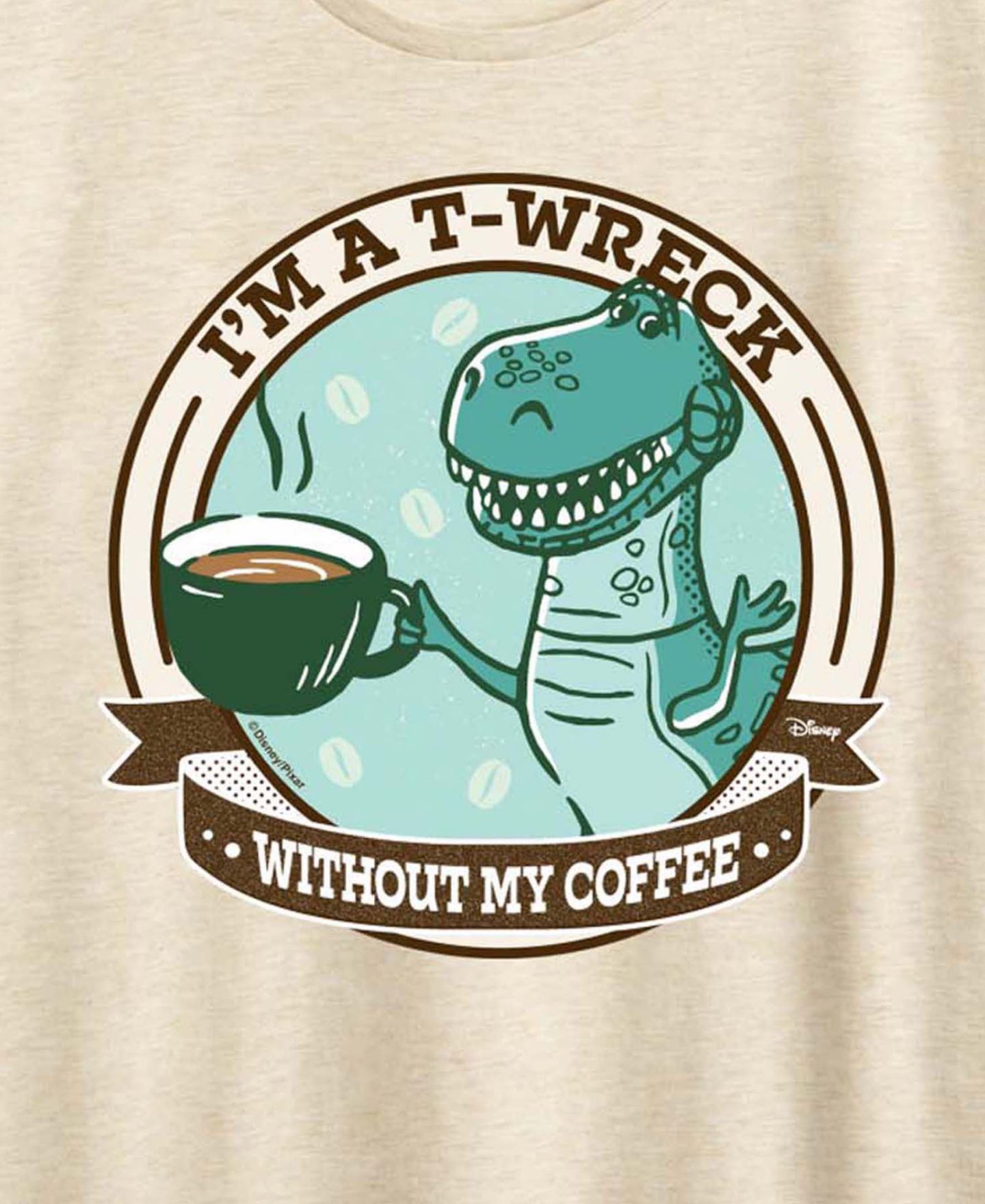 Женская футболка Hybrid Apparel Plus Size Toy Story Rex Roarsome Day Short-Sleeve Graphic, цвет: Берёзовый — фото 4