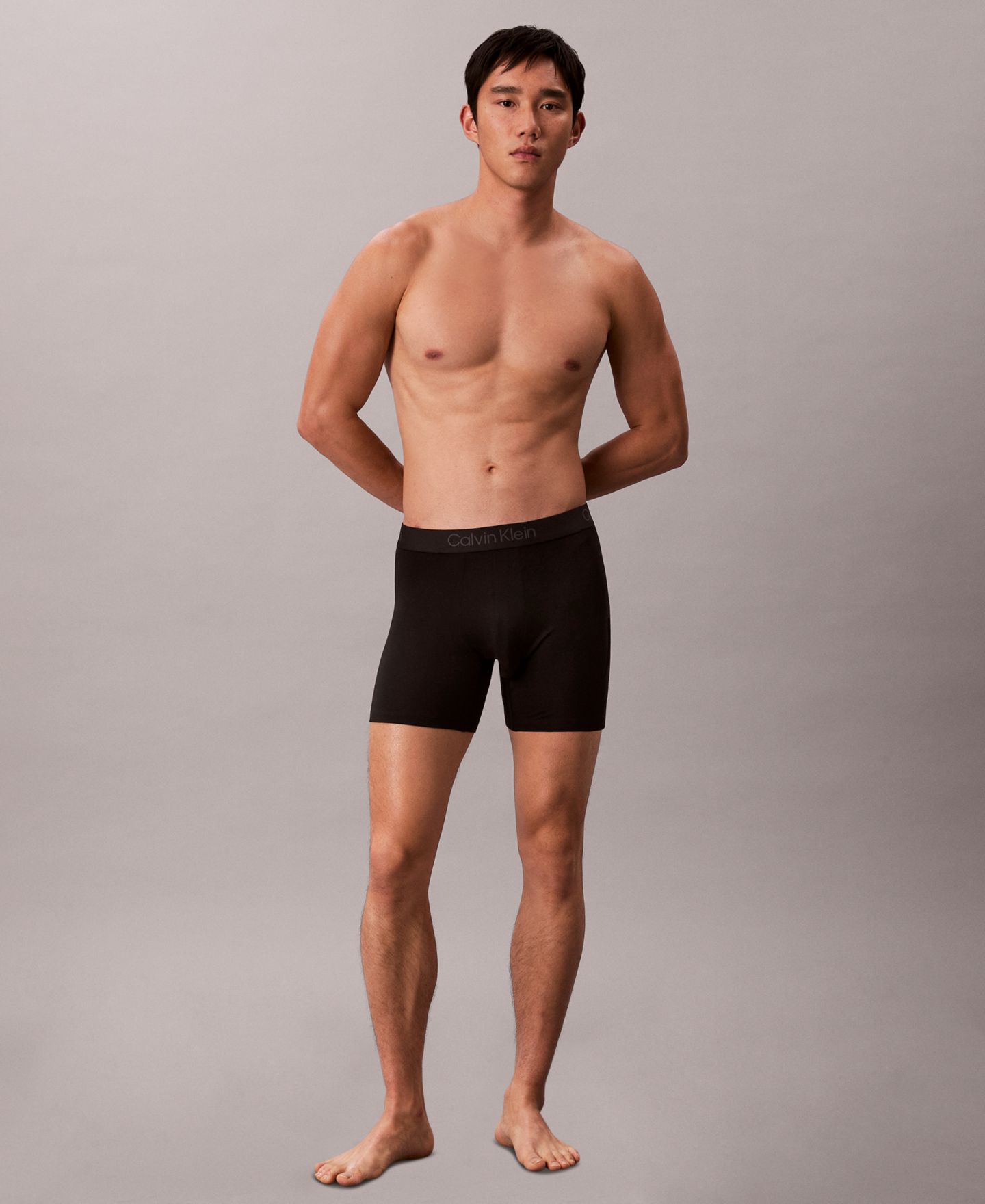 Трусы-боксеры для мужчин, модал, 3 шт. — Calvin Klein, цвет: Чёрный — фото 2