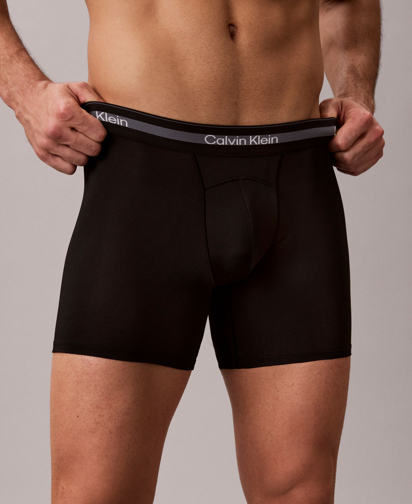 Трусы-боксеры Active для мужчин, сетка, 3 шт. — Calvin Klein, цвет: Чёрный — фото 4