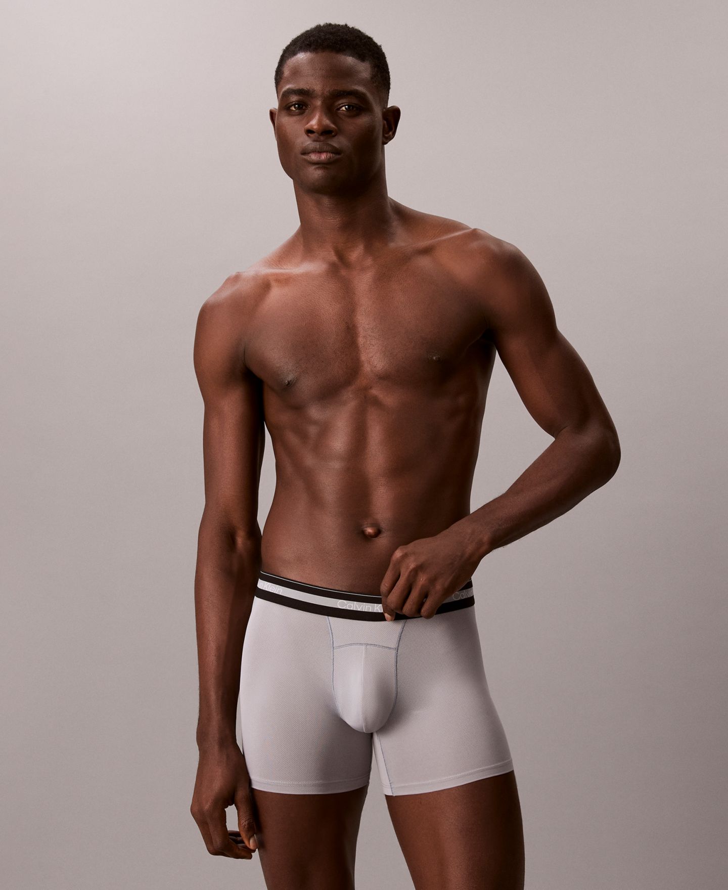 Бельё Active для мужчин, сетка, 3 шт. — Calvin Klein, цвет: Серый / Синий — фото 3