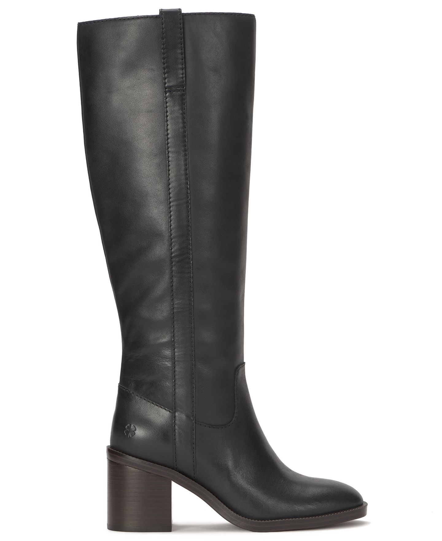 Женские ботинки Lucky Brand Adana Tall Block Heel Boots, Regular, Wide and Extra-Wide Calf, цвет: Чёрный кожаный — фото 2