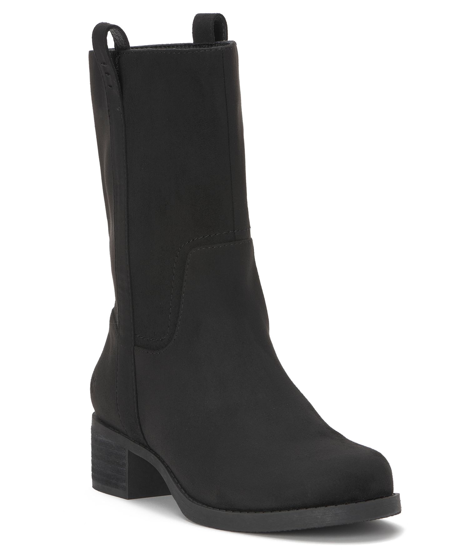 Женские ботинки Lucky Brand Hydee Mid Shaft Riding, цвет: Чёрный кожаный — фото 1