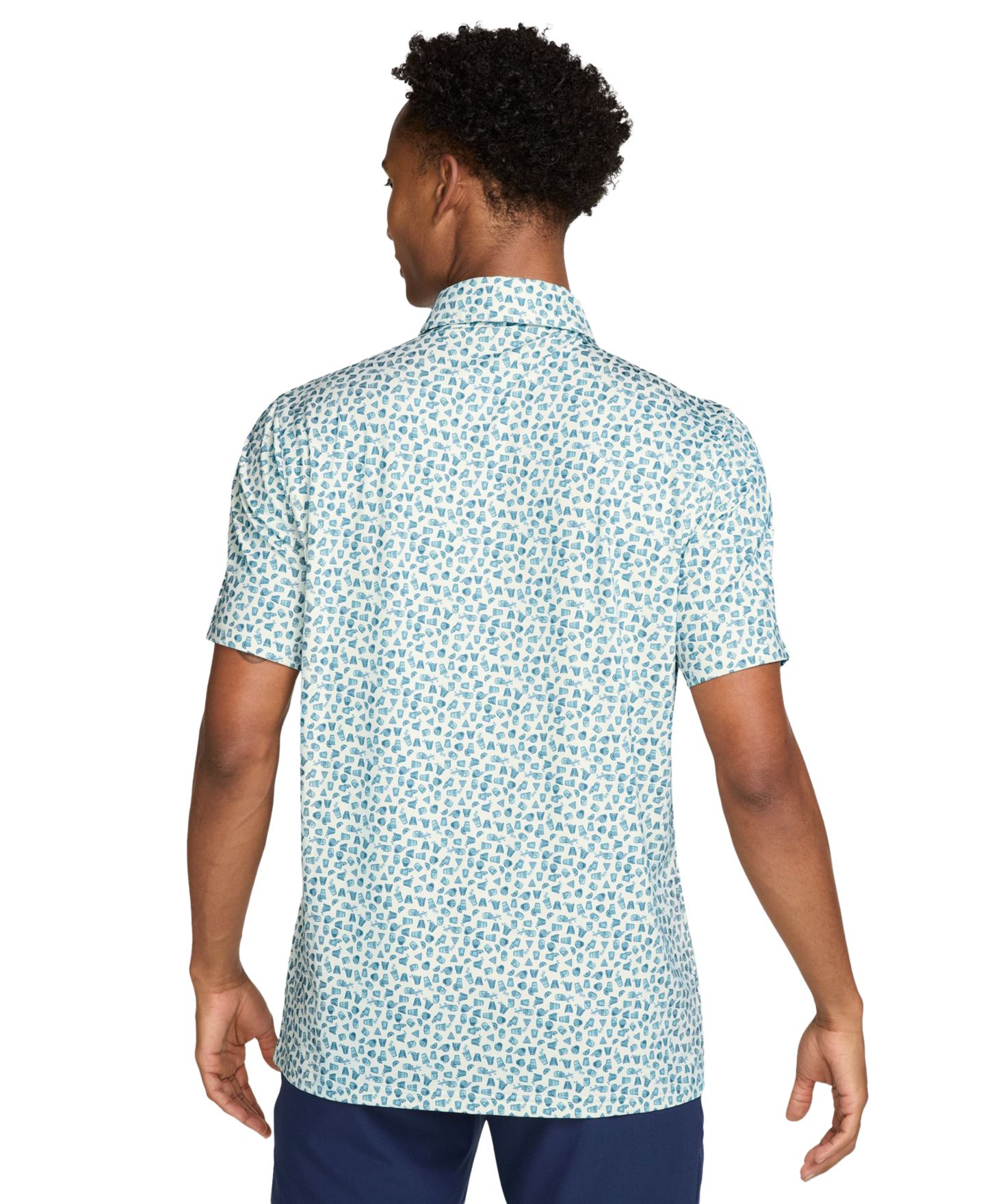 Мужское поло Nike Velocity Dri-FIT Golf Polo Shirt, цвет: Синий / Белый — фото 3