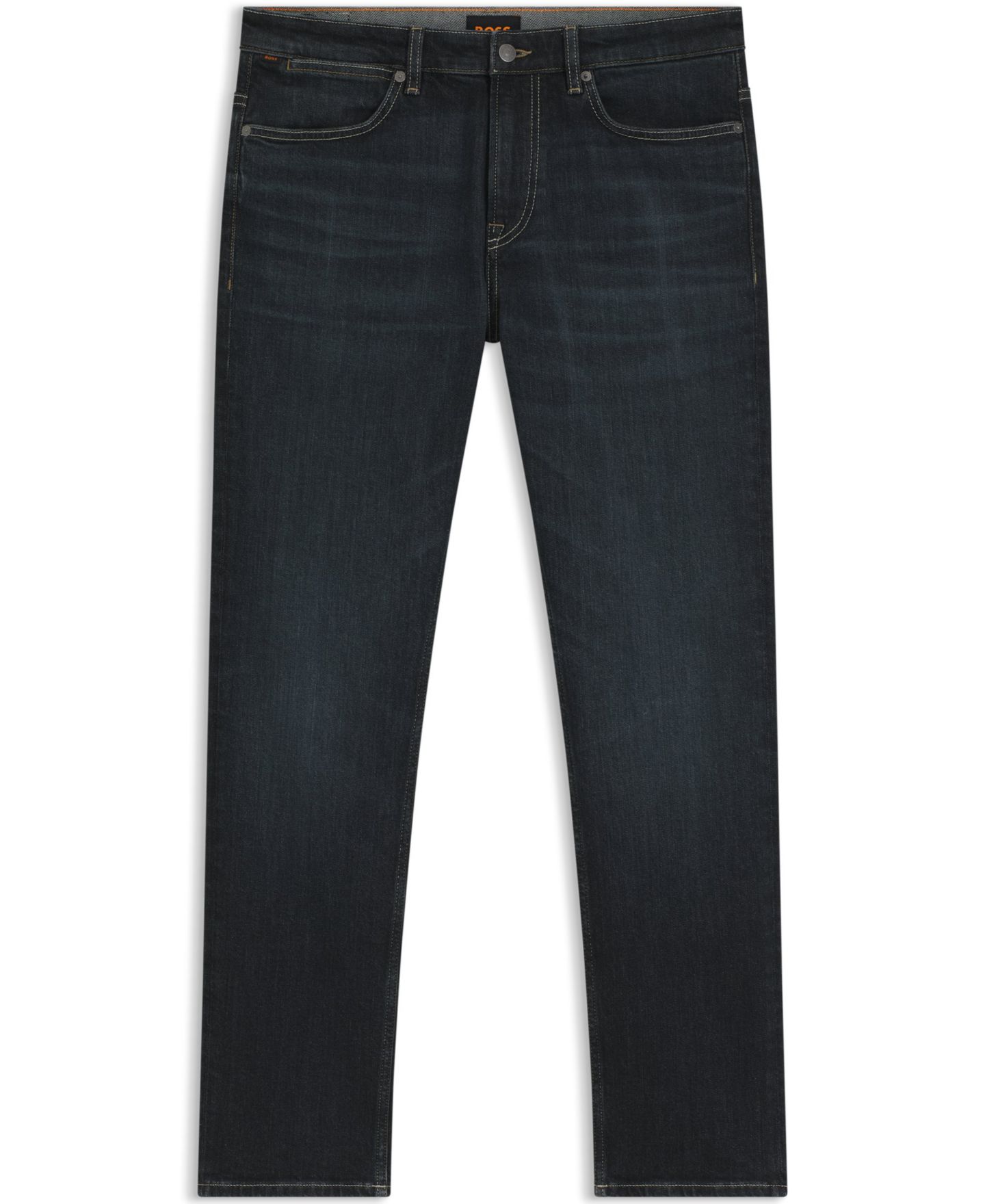 Мужские джинсы Hugo Boss Slim-Fit Contrast Stitching, цвет: Тёмный синий — фото 2