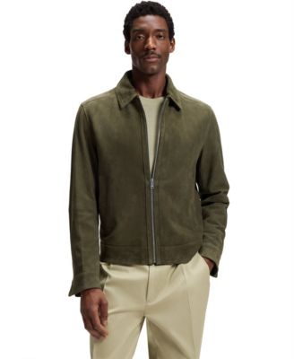 Men's Suede Regular-Fit Leather Jacket