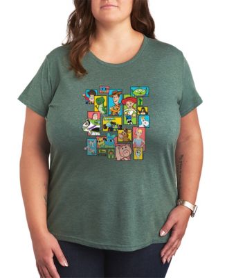 Plus Size Toy Story Grid Short-Sleeve Graphic T-Shirt
