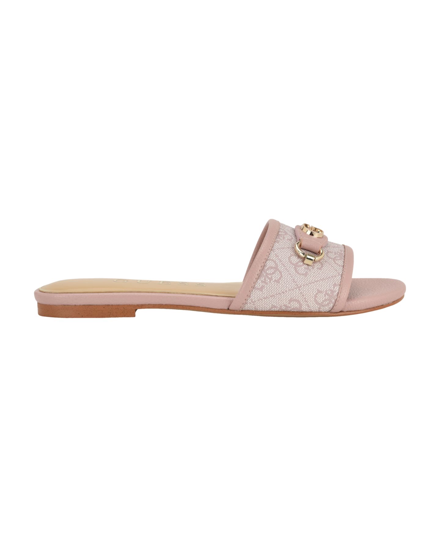 Женские сандалии GUESS Hammin G Hardware Slip-On Flat, цвет: Светлый розовый — фото 2