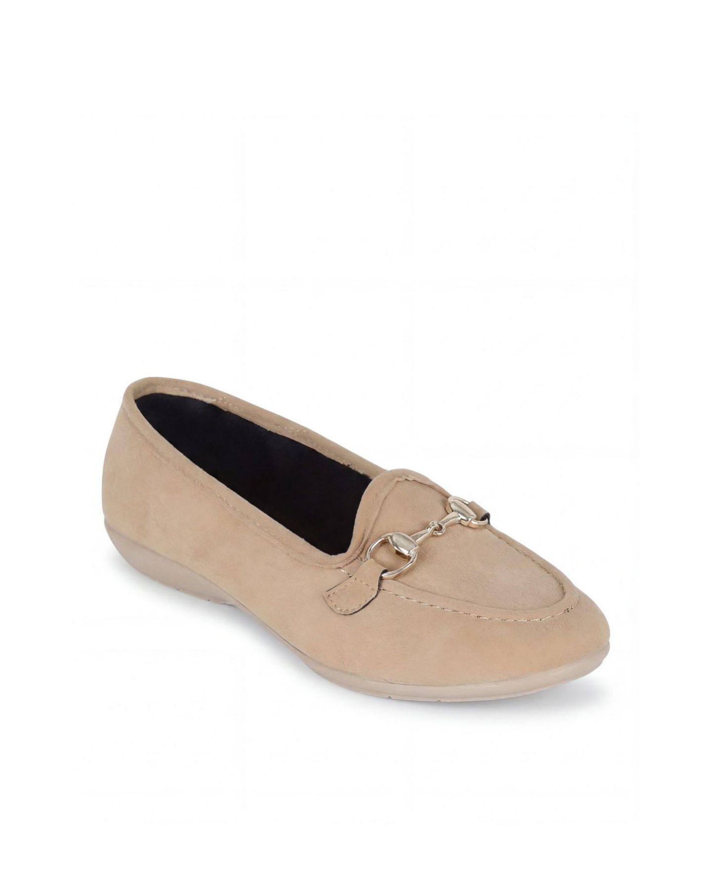Женские тапочки Menina Step Royal Suede Buckle Slipper, цвет: Бежевый — фото 1