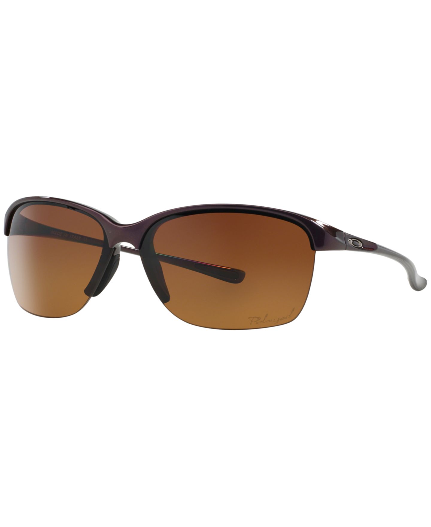 Женские солнцезащитные очки Oakley Polarized Sunglasses, OO9191-E, цвет: Фиолетовый / Коричневый — фото 1