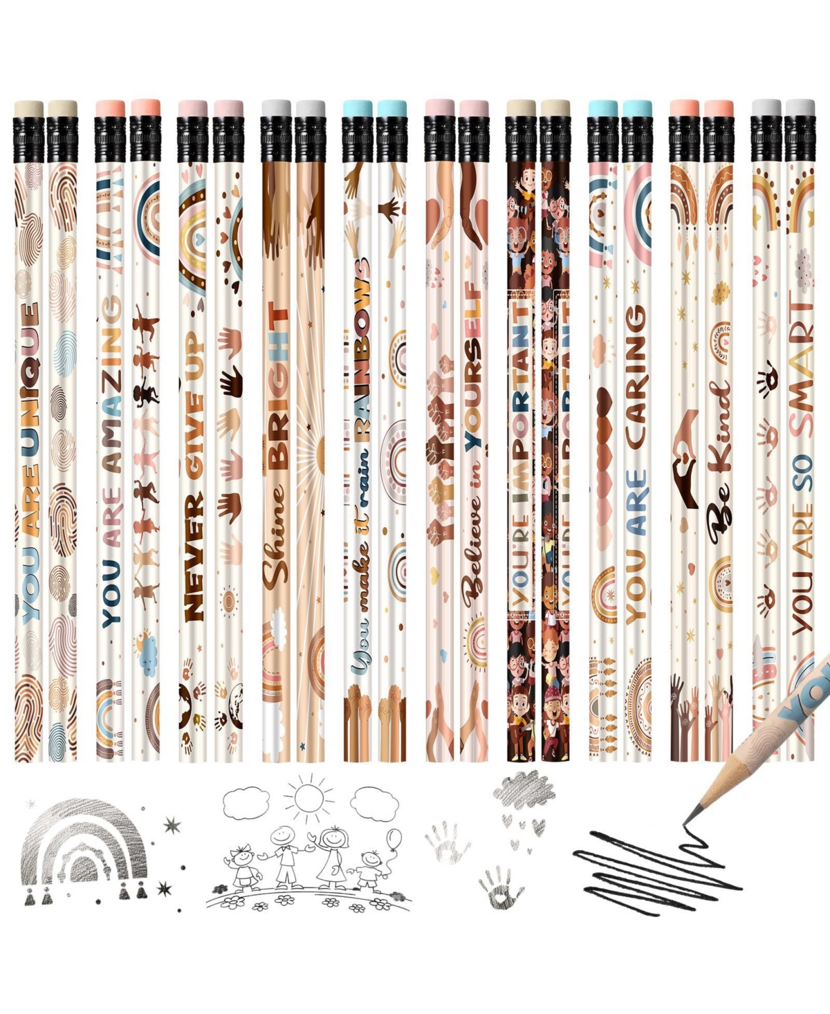 Gnuadz Inspirational Pencils Bulk Motivational School Stationery Gifts