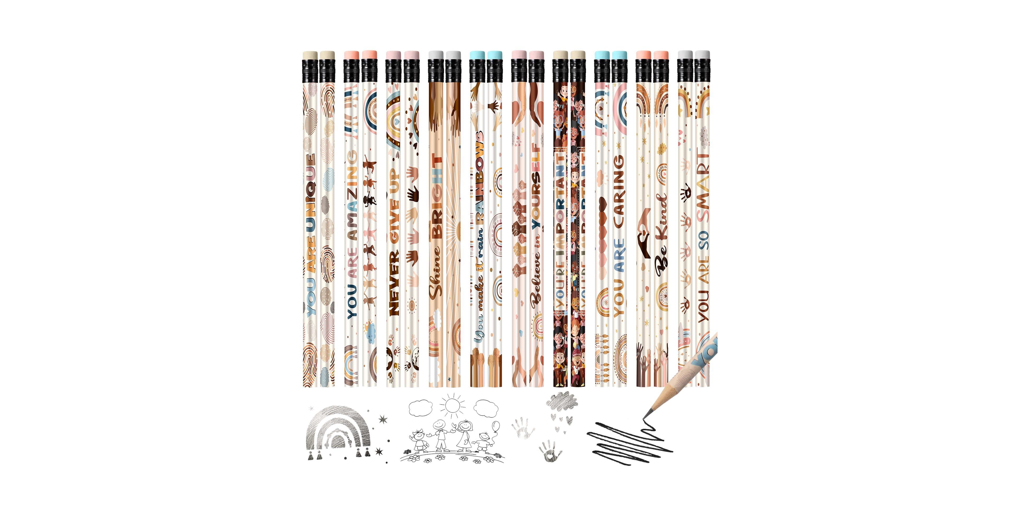Gnuadz Inspirational Pencils Bulk Motivational School Stationery Gifts