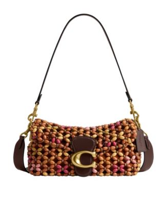 Tabby Medium Wooden Beaded Shoulder Bag 26